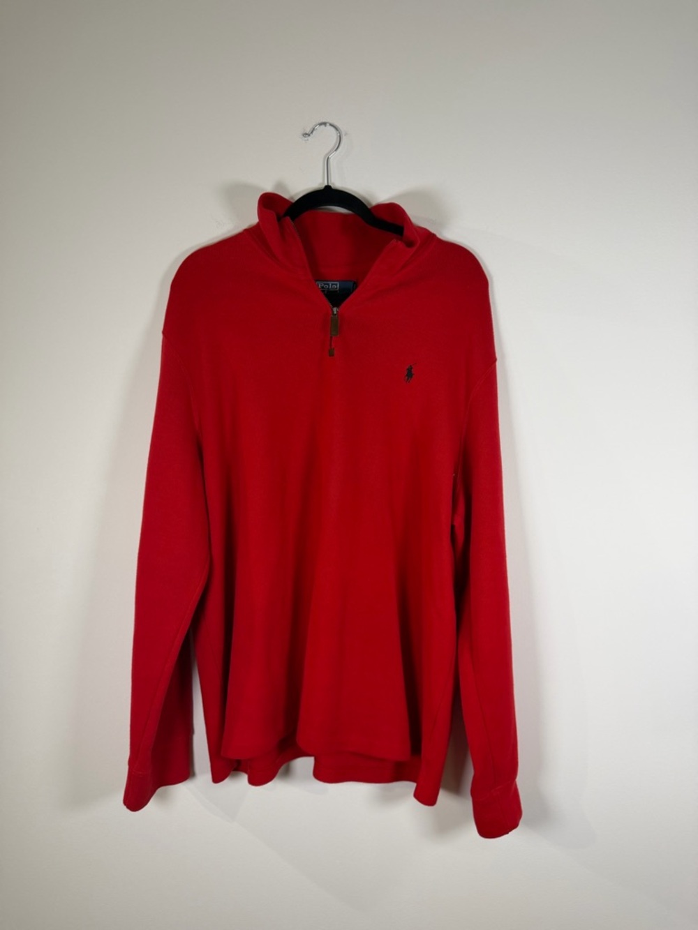 Ralph Lauren Red Quarter-Zip Sweater